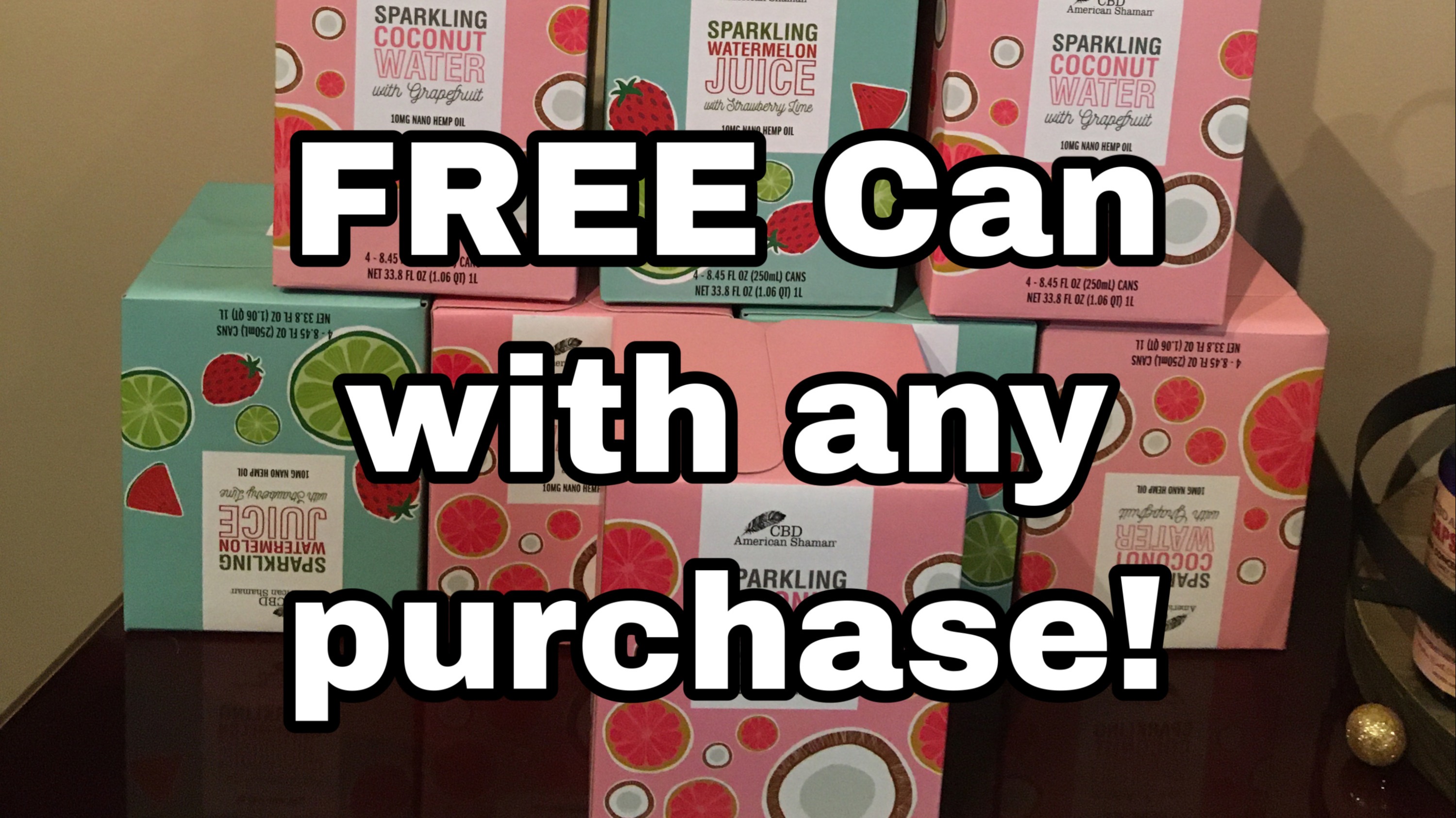 Free Can of CBD Sparkling water with any purchase